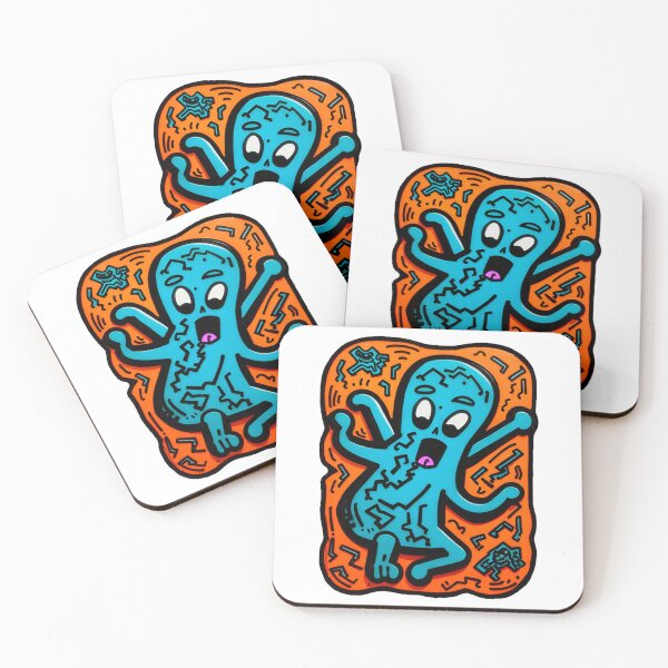 Item preview, Blue Scared Ghost Sticker designed and sold by spikesNprints.