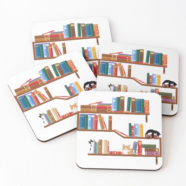 Item preview, Bookish Cat Aesthetic - Cat On A Bookshelf designed and sold by Wiss2Arts.