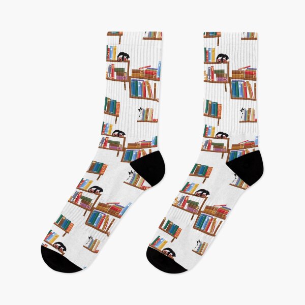 Item preview, Bookish Cat Aesthetic - Cat On A Bookshelf designed and sold by Wiss2Arts.