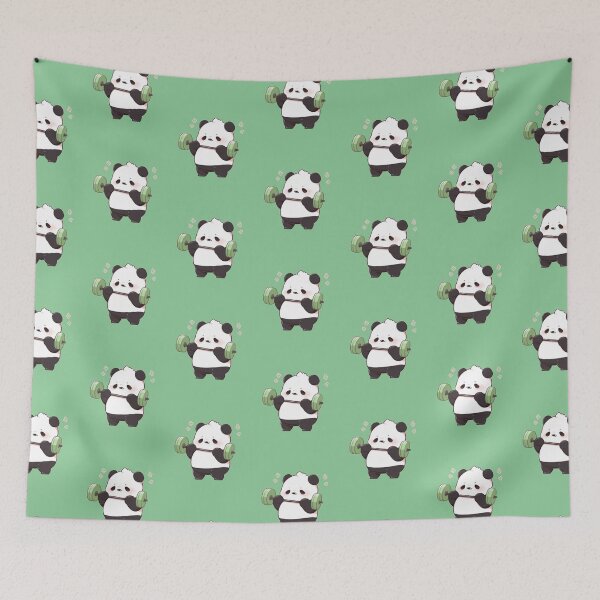 Item preview, Cute Panda with Barbell designed and sold by OPSakura.