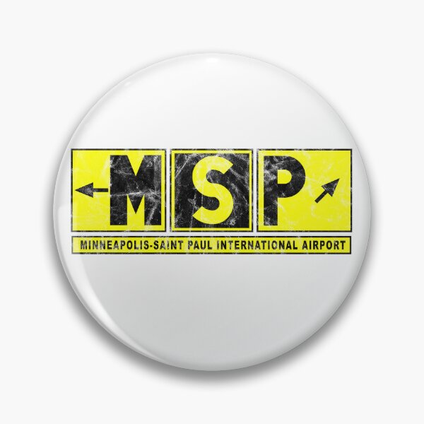 Item preview, MSP Minneapolis-Saint Paul International Airport Taxiway Sign Design Distressed designed and sold by RealPilotDesign.