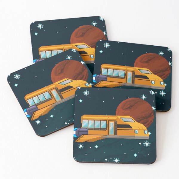Item preview, Pixel Art School bus Spaceship designed and sold by PixelCarvel.
