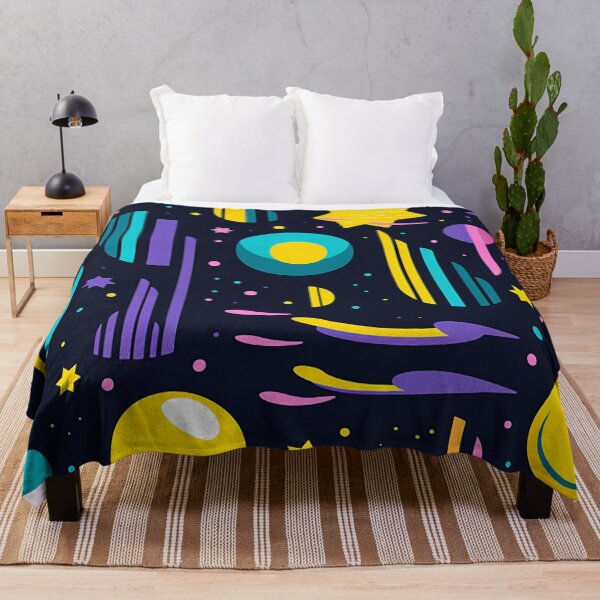 Item preview, Neon Cosmic Dance: Stars, Moon & Geometric Wonders designed and sold by PaintbrushPlace.