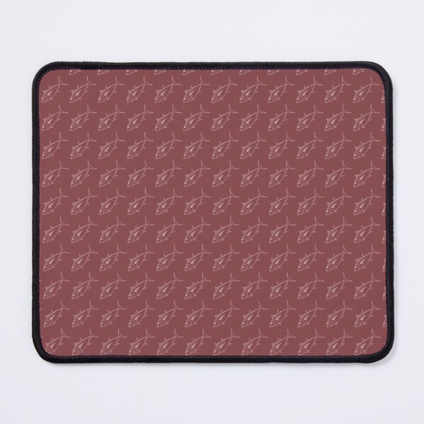 Item preview, Cute Bigeye Tuna Fish in Dusty Pink on Burgundy designed and sold by fruttidimare.