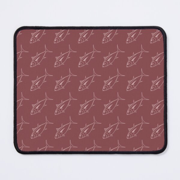 Item preview, Cute Bigeye Tuna Fish in Dusty Pink on Burgundy designed and sold by fruttidimare.