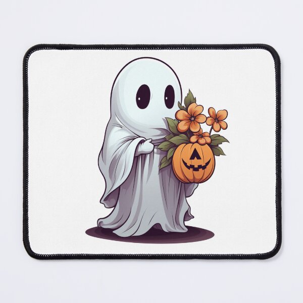 Item preview, Vintage Floral Ghost Halloween with Pumpkin designed and sold by ArtFromBeyond.