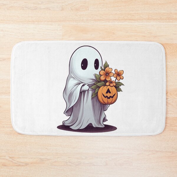 Item preview, Vintage Floral Ghost Halloween with Pumpkin designed and sold by ArtFromBeyond.