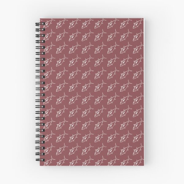 Item preview, Cute Bigeye Tuna Fish in White on Burgundy designed and sold by fruttidimare.