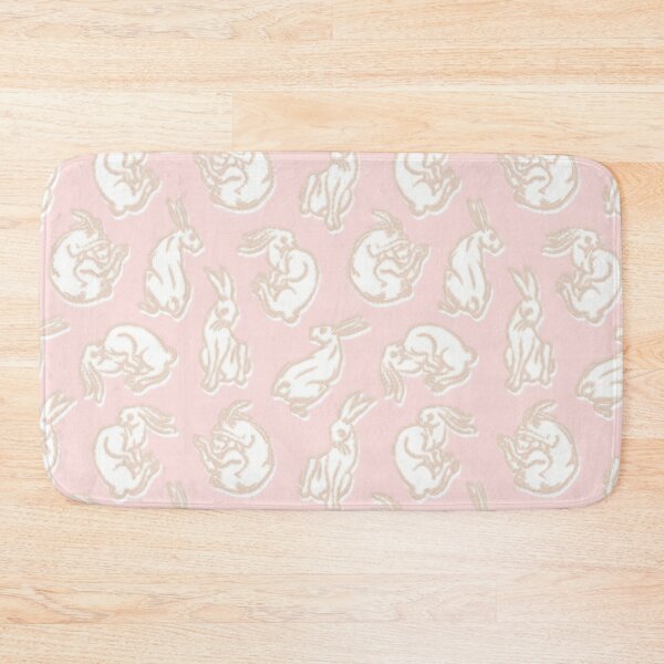 Item preview, White rabbit , hare, illustration, cute ,blue, white, pattern ,wallpaper , paint ,pastel  designed and sold by letsgow8th.