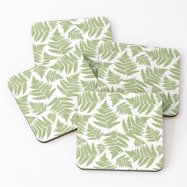 Item preview, Fern Leaf warm green white background designed and sold by HotPinkStudio.