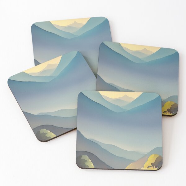 Item preview, mountain range painting, minimalist, oil painting designed and sold by Saritwat.