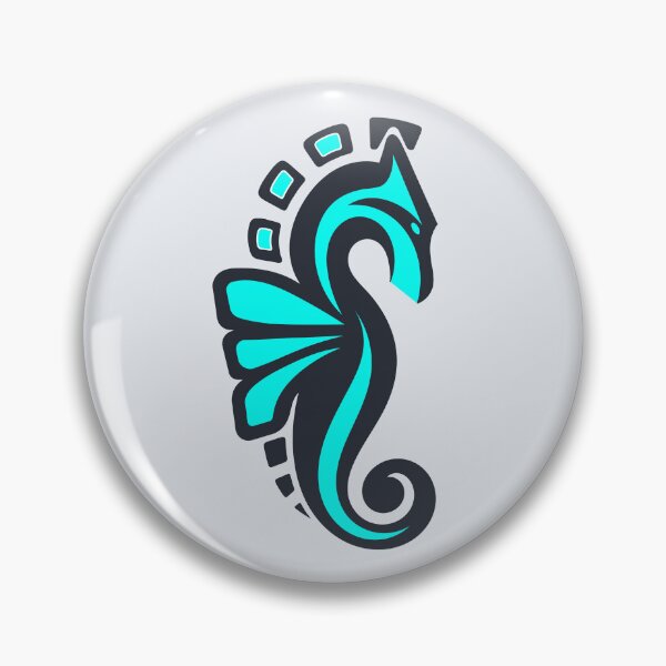Item preview, Seahorse-LightBlue designed and sold by And-She-Flew.