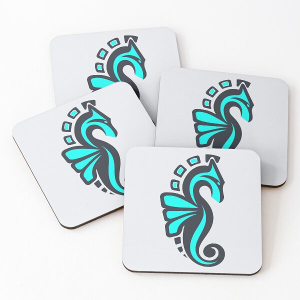 Item preview, Seahorse-LightBlue designed and sold by And-She-Flew.