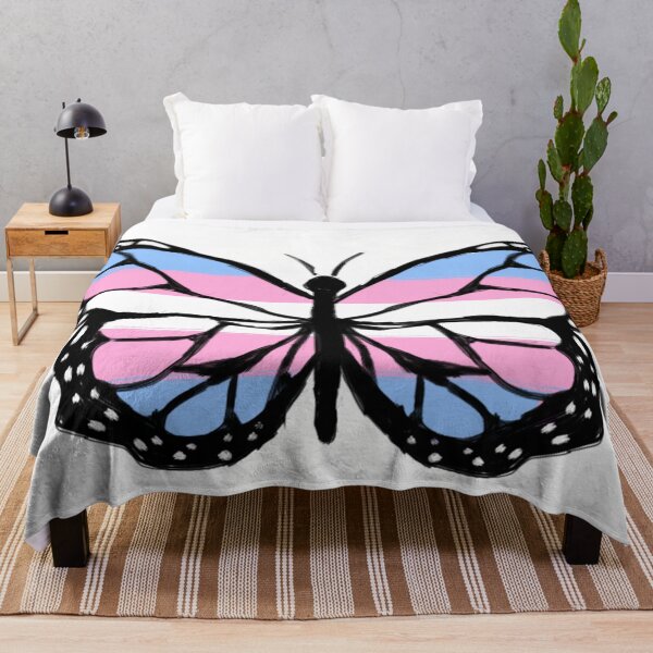 Item preview, Trans pride butterfly designed and sold by RiverMariposa.