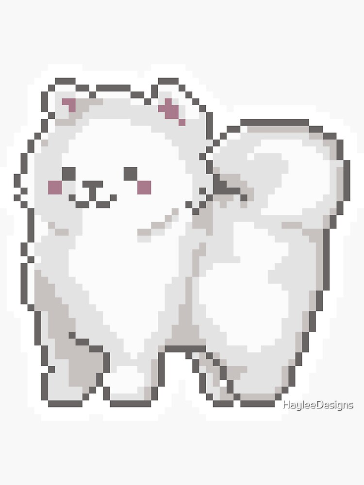 Pixel Dog Samoyed - 8-Bit Pixel Art Samoyed Dog Pixel Dog Samoyed - 8-Bit Pixel Art Samoyed Dog