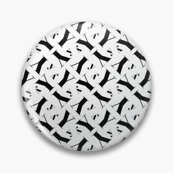 Item preview, Y Alphabet Letter Black Seamless designed and sold by MUJU-pixel.
