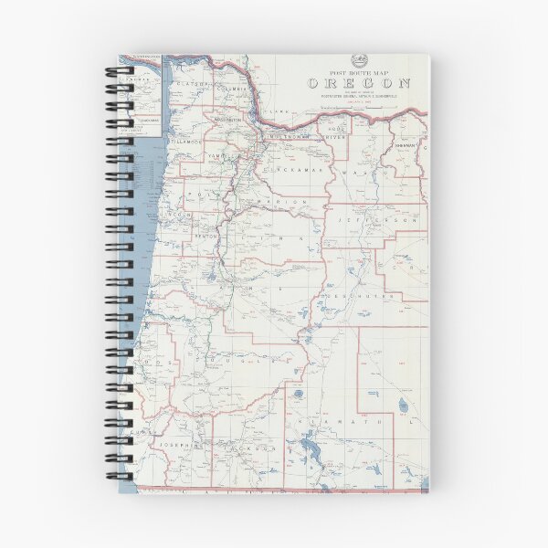 Item preview, Vintage Map of Oregon Postal Routes Map (1959) designed and sold by BravuraMedia.