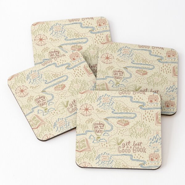 Item preview, Explore the world through reading // book lovers map // pattern designed and sold by NewBranchStudio.