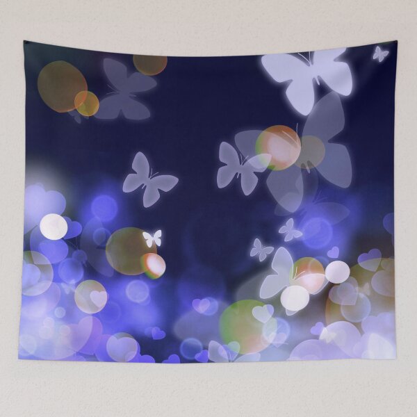 Item preview, Blue purple hearts and the butterflies designed and sold by Dusanka Djeric.