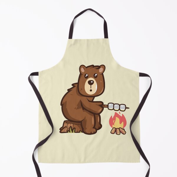 Item preview, Bear toasting marshmallows (on light colors) designed and sold by messy-nessie.