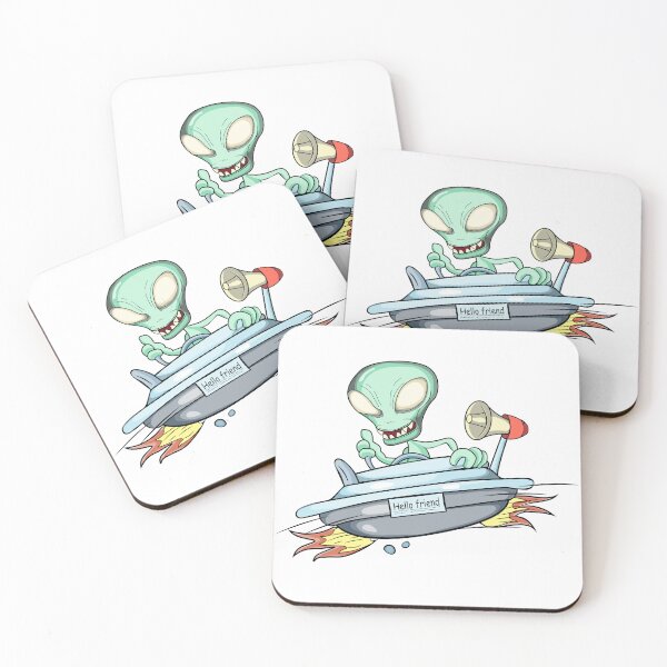 Item preview, Cartoon alien UFO in space -3 designed and sold by anurak2516.