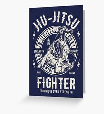 BJJ - JiuJitsu Fighter Greeting Card