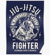 BJJ - JiuJitsu Kämpfer Poster