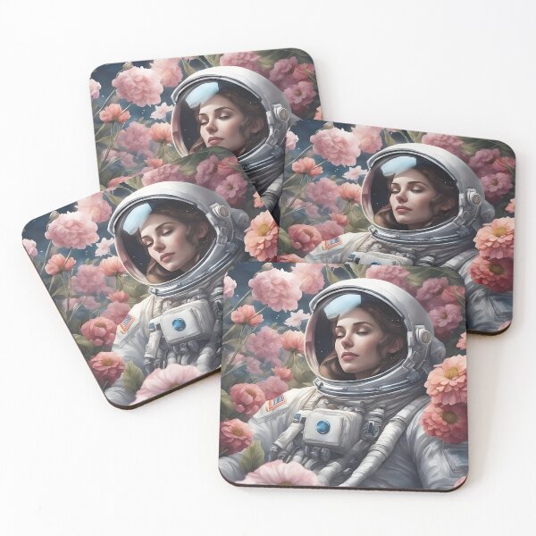 Item preview, Girl Austronaut In The Field Of Flowers  designed and sold by IceCreamSmile.