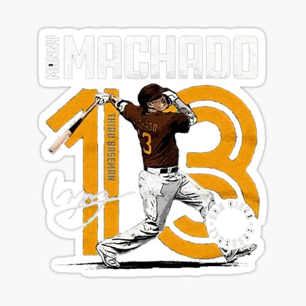 Manny Machado #13 San Diego Padres Signature Jersey Sticker for Sale by  TheBmacz