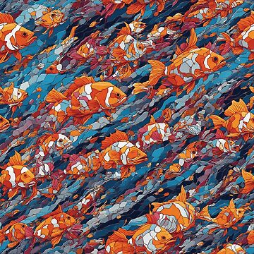 Artwork thumbnail, Abstract Clown Fish pattern by DJALCHEMY