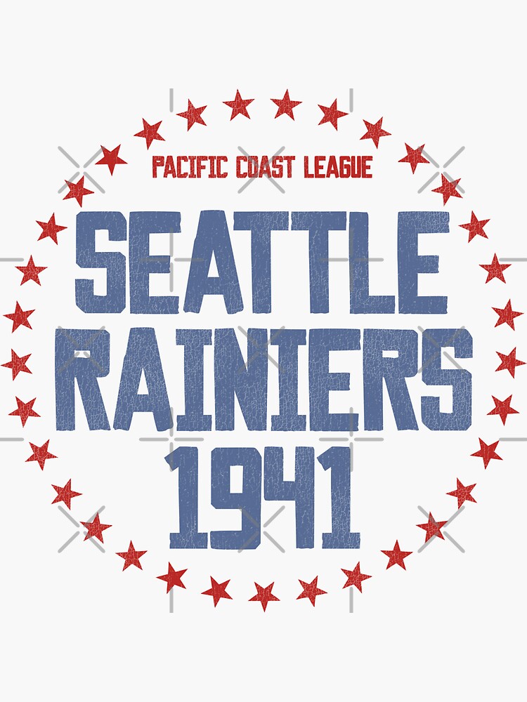 Defunct Seattle Rainiers Hat Script Baseball Team Sticker for Sale by  TheBenchwarmer