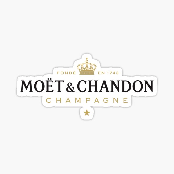moët & chandon champagne Sticker for Sale by Susan D Thomas