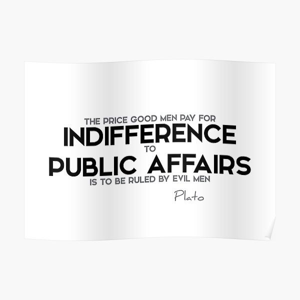 price for indifference - plato Poster