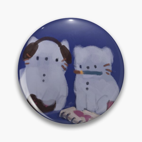 Item preview, Two cute white cats - gamer boyfriend & artist girlfriend  designed and sold by kuiello.