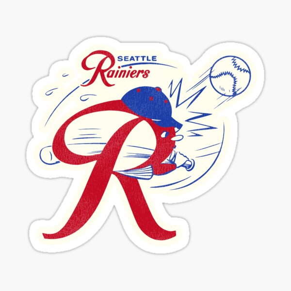 Defunct Seattle Rainiers Hat Script Baseball Team Sticker for Sale by  TheBenchwarmer