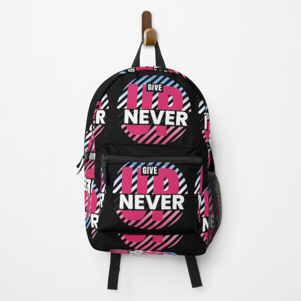 Item preview, Black white and pink Typography Never give up designed and sold by Whisky1111.