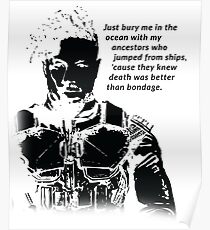 Killmonger 'Bury Me' Memorable Famous Quote Poster