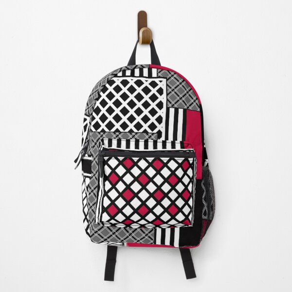 Item preview, Fashion trends red black white patchwork pattern designed and sold by fuzzyfox.