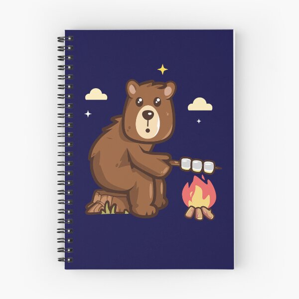 Item preview, Bear toasting marshmallows (on dark colors) designed and sold by messy-nessie.