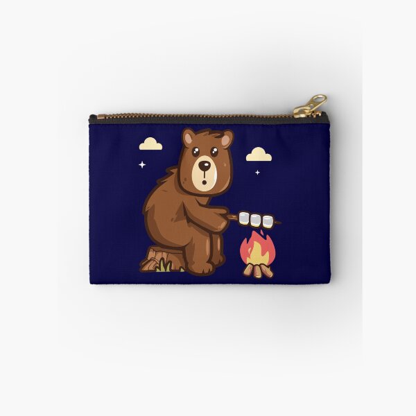 Item preview, Bear toasting marshmallows (on dark colors) designed and sold by messy-nessie.