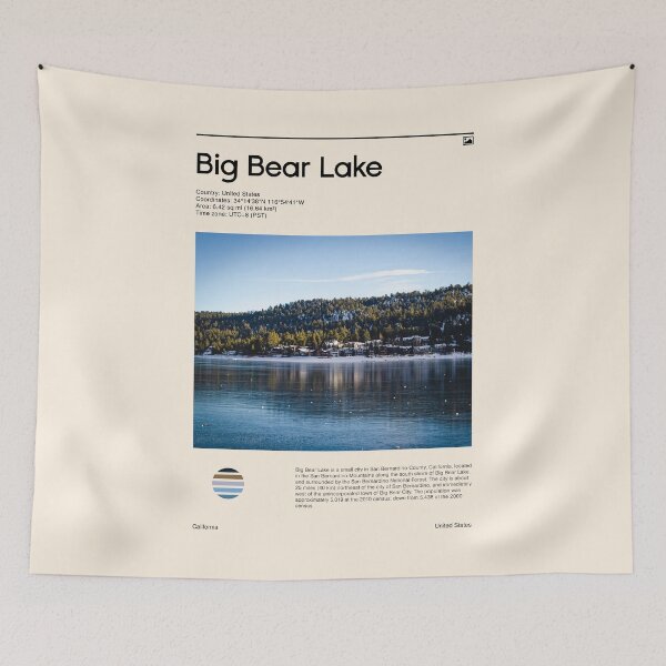 Item preview, Visit Big Bear Lake, United States (Travel poster) designed and sold by RabbitK.