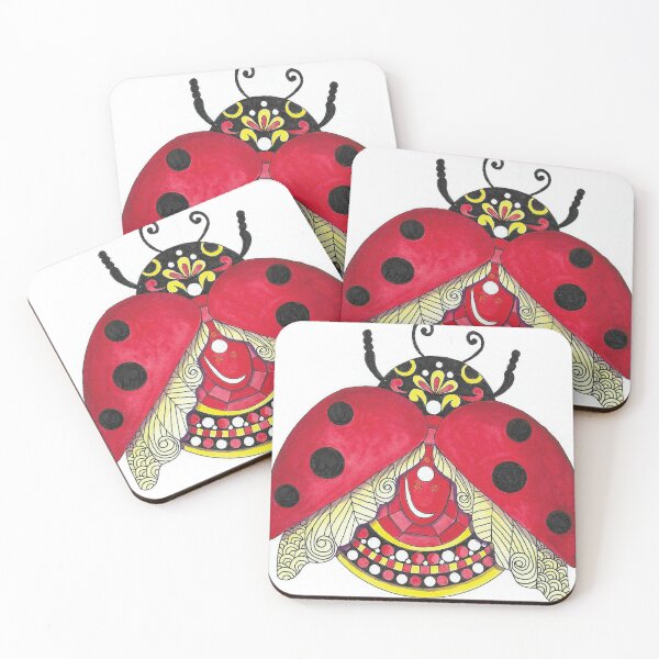 Item preview, Jewel Ladybug in watercolors designed and sold by HotPinkStudio.