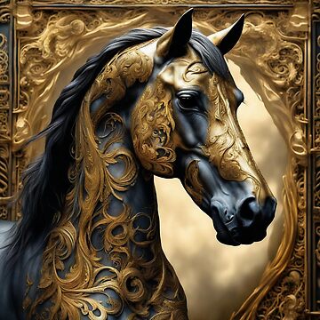 Artwork thumbnail, Golden Horse by LenCarol