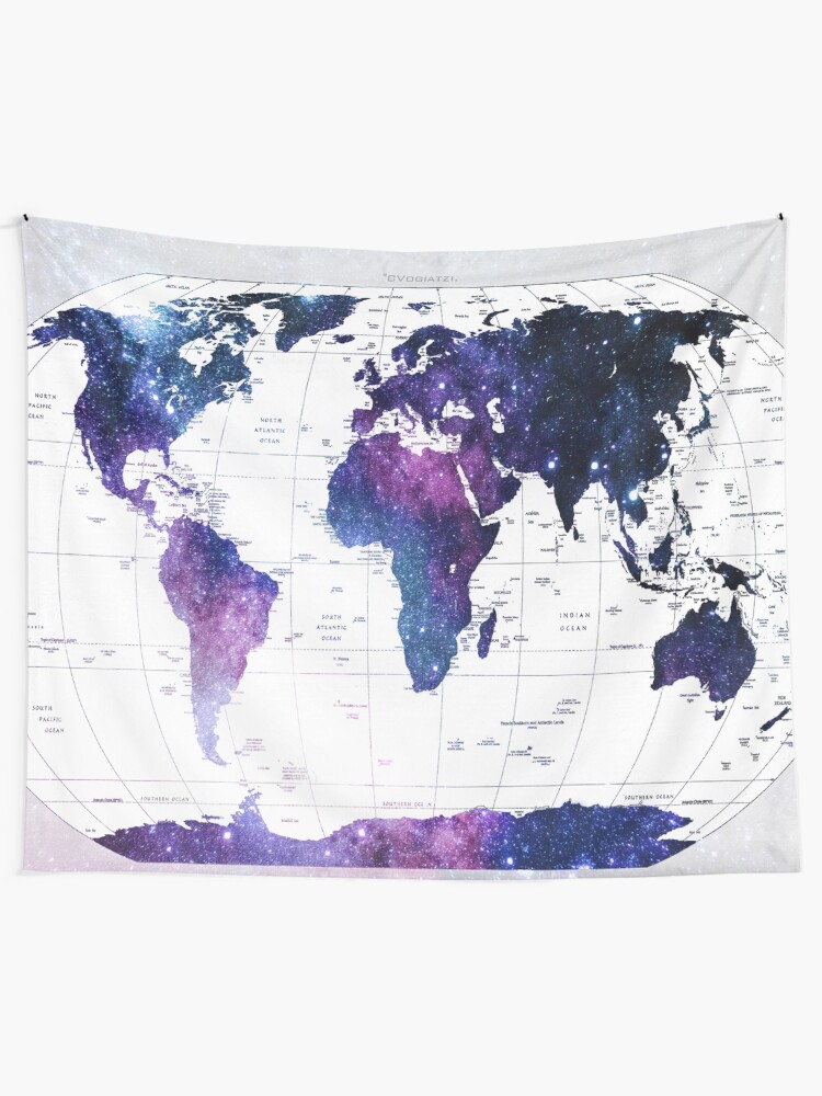 Alternate view of ALLOVER THE WORLD-Galaxy map Tapestry