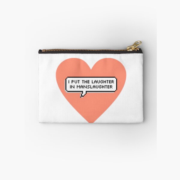 Item preview, I put the laughter in manslaughter funny meme sticker designed and sold by Savoryyyy.
