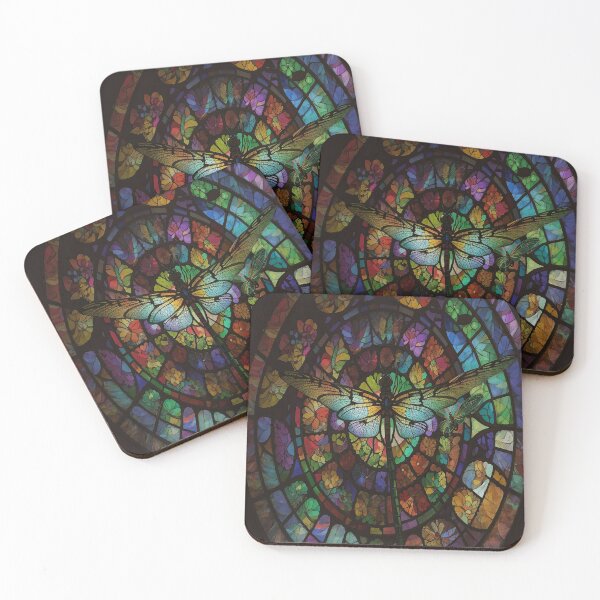Item preview, Dragonfly Stained Glass Art designed and sold by druidwolfart.