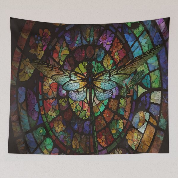 Item preview, Dragonfly Stained Glass Art designed and sold by druidwolfart.