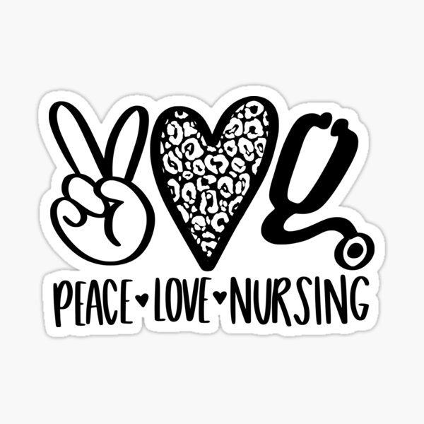 peace love nursing' Sticker