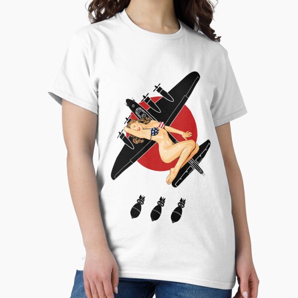 Vista previa del artículo con la obra «Segunda Guerra Mundial Nariz Arte Bombardero Pinup Retro B17 Bikini», diseñado y vendido por cadyjolyn.