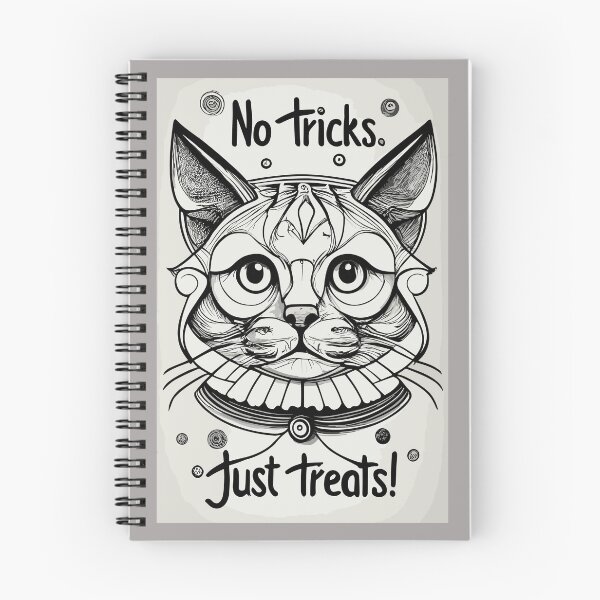 Item preview, Halloween No Tricks Just Treats cute black cat  designed and sold by BonusSingh.